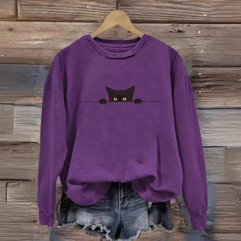 Autumn and winter new loose round neck pullover animal print sweater m300894