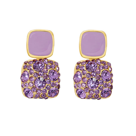 Purple earrings purple square earrings m3330766