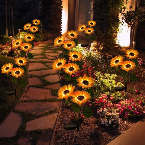 LED solar sunflower lamp string sunflower m3331168