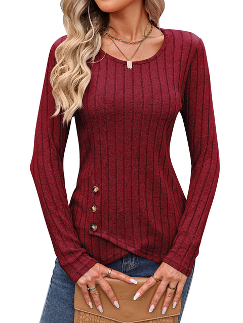 Waist round neck tight long-sleeved top m300529