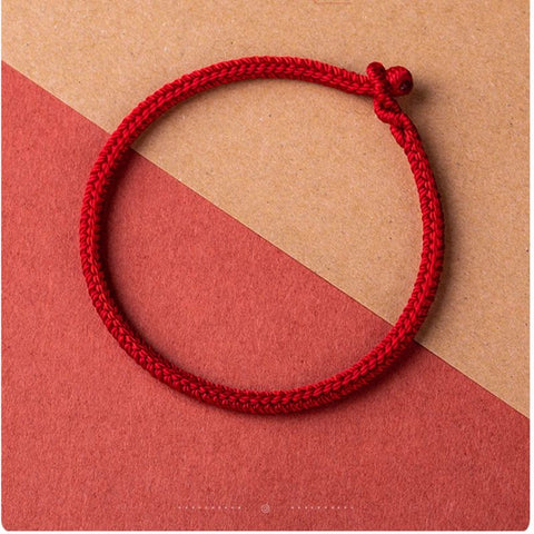 Natal year red rope bracelet, hand-woven four-sided eight-strand red rope ethnic style hand rope m3331242