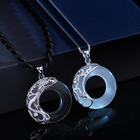 Sun, Moon and Stars Necklace Simple Retro Pendant m3331241