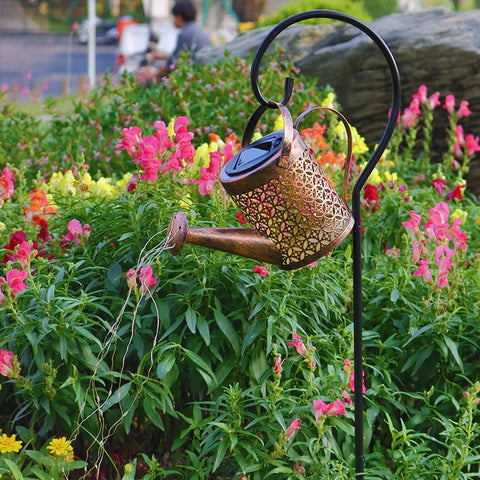 Solar Garden Kettle Light Outdoor Landscape Light Iron Light M3331149