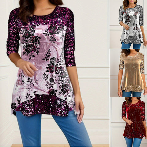 Fashion Print round Neck T-shirt M300178