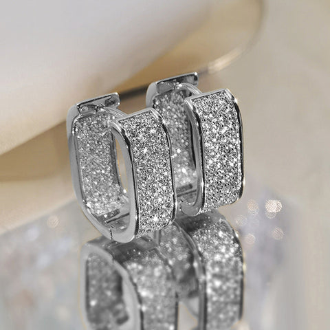 Europe and America light luxury micro-inlaid zircon ear buckle m3331045