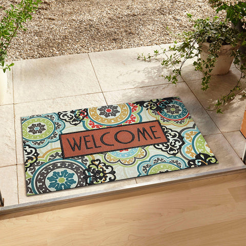 Tapis de sol de bienvenue série fleur américaine, paillasson d'entrée, de salle de bain, M3330601