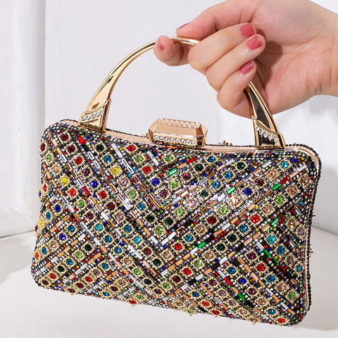 Retro banquet handbag bag with a high sense of diamond ladies bag m3331050