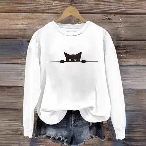 Autumn and winter new loose round neck pullover animal print sweater m300894