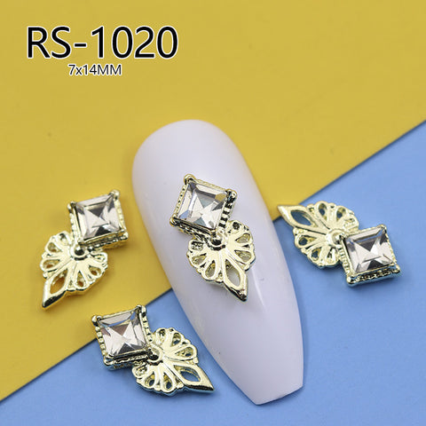 Vintage Baroque court style nail art jewelry hollow nail sticker ins wind zircon model m3331220