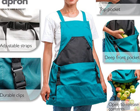 Garden Picking Apron Multi-Purpose Backpack Apron Vegetable Garden Foraging Bag m1915010363