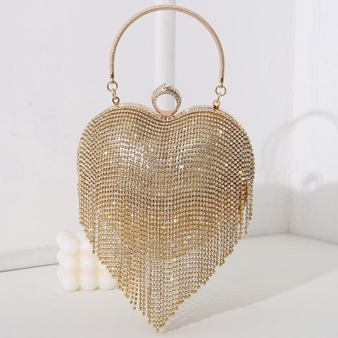 Rhinestone love bag fashion diamond tassel dinner bag m3331046