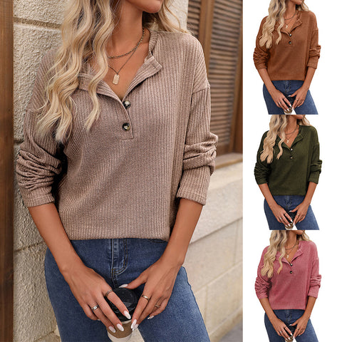 New loose casual pit strip long-sleeved T-shirt m300449