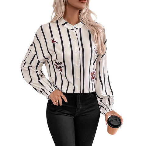 Striped printed shirt m300816