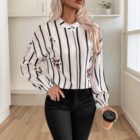 Striped printed shirt m300816