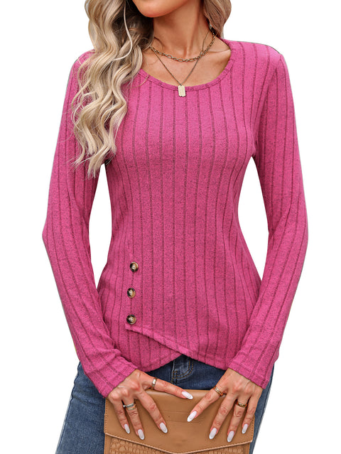 Waist round neck tight long-sleeved top m300529