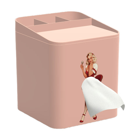 Cartoon anime girl tissue box flying skirt tissue box pod skirt girl face pumping carton cute desktop decorative ornament m5010683