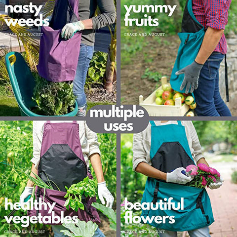 Garden Picking Apron Multi-Purpose Backpack Apron Vegetable Garden Foraging Bag m1915010363