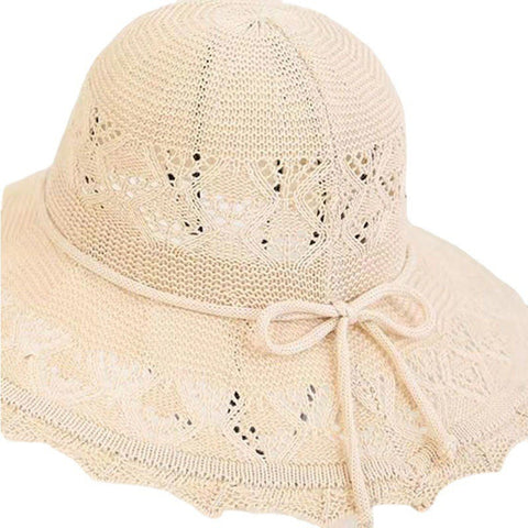 Wave edge empty top hat for women's summer outdoor sun protection and sunshade hat m3331172