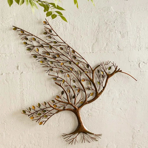 Hummingbird and Branch Metal Wall Art m3331005