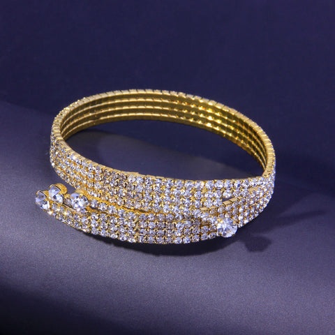 Multilayer rhinestone bracelet m3331118