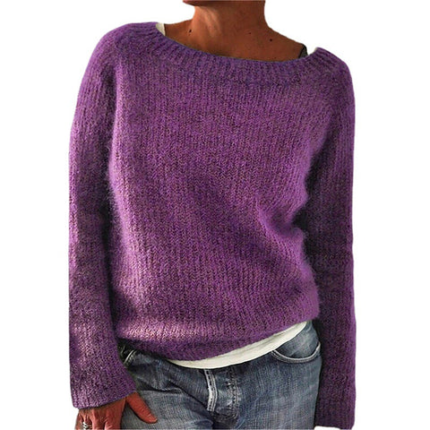 Solid color basic sweater knitted sweater m300507