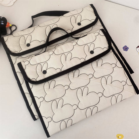 Embroidered Rabbit Pattern Laptop Bag 11/13" iPad Notebook Organizer M3330822