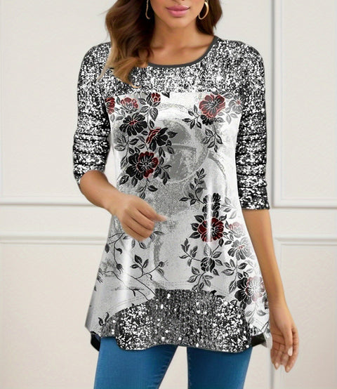 Fashion Print round Neck T-shirt M300178