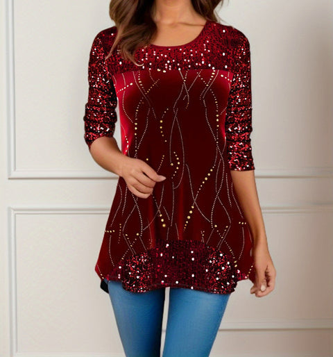 Fashion Print round Neck T-shirt M300178