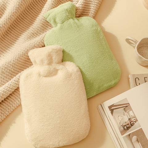 Imitation rabbit hair hot water bottle with hot water handbag for lasting warmth PVC hand warmers m3330672