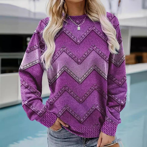 Striped print sweater m300594