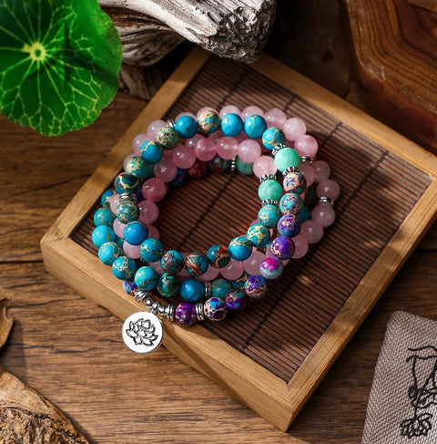 8Mm Amazon bracelet 108 lotus Buddha eye pendant necklace bracelet bracelet m3331231