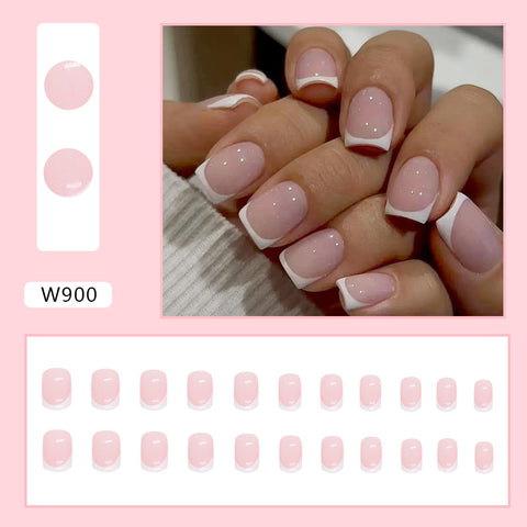 Sweet Short Nail Piece Pure Desire White French Fashion Versatile Classic But Wearing Nail in Time m5010556