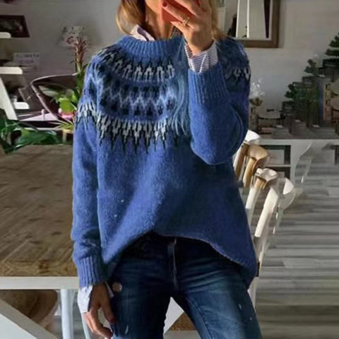 Sweater acrylic thick needle thickened jacquard sweater m300563