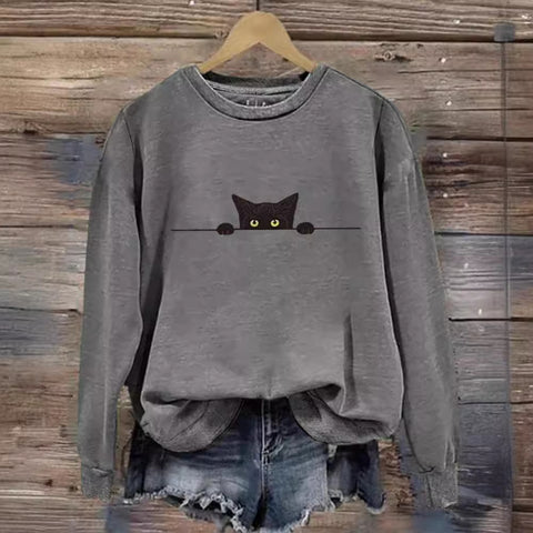 Autumn and winter new loose round neck pullover animal print sweater m300894