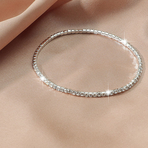 High carbon diamond full diamond temperament bright silver super sparkling bracelet m3331106