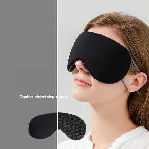 Lunch break ice silk eye mask for women with hanging ears, double-sided warm and cool breathable eye mask, outdoor light blocking sleep eye mask, m3330671