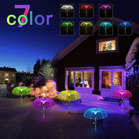 Solar atmosphere decorative light LED fiber jellyfish outdoor waterproof lawn lamp m3330923