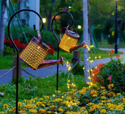 Solar Garden Kettle Light Outdoor Landscape Light Iron Light M3331149