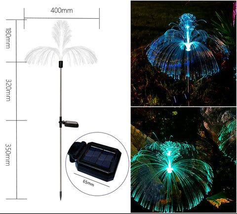 Solar atmosphere decorative light LED fiber jellyfish outdoor waterproof lawn lamp m3330923