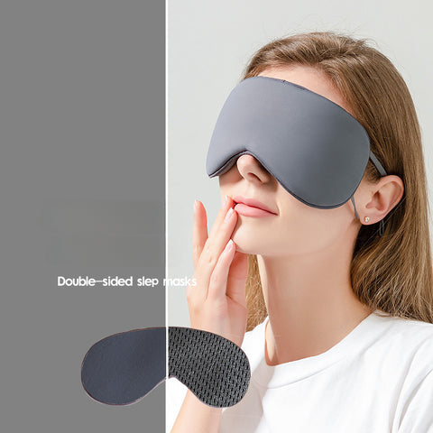 Lunch break ice silk eye mask for women with hanging ears, double-sided warm and cool breathable eye mask, outdoor light blocking sleep eye mask, m3330671