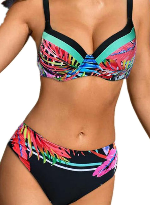 Bikini-Bademode aus Polyester mit Blumenmuster m161506117 