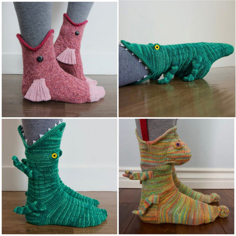 Knit Alligator Socks Shark Socks Floor Warmer Socks m1915010340