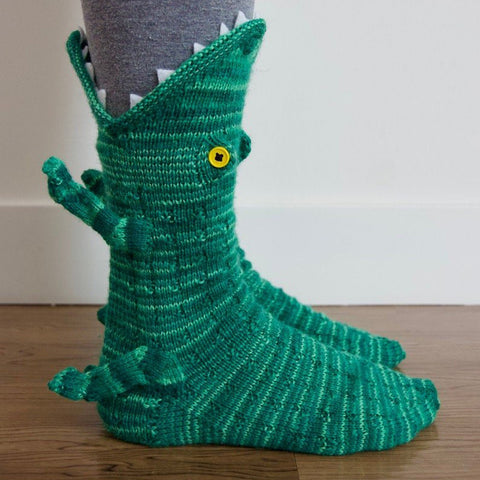 Knit Alligator Socks Shark Socks Floor Warmer Socks m1915010340